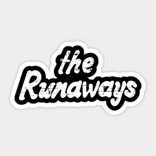 The Runaways Distressed White Sticker